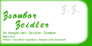 zsombor zeidler business card